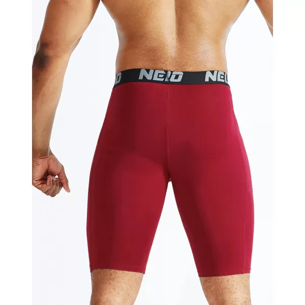 NELEUS Men's Compression Short with Pocket Dry Fit Yoga Running Shorts Pack of 3