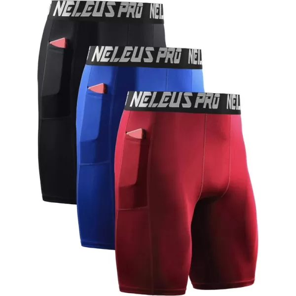 6063 Red/Blue/Black,3 Pack