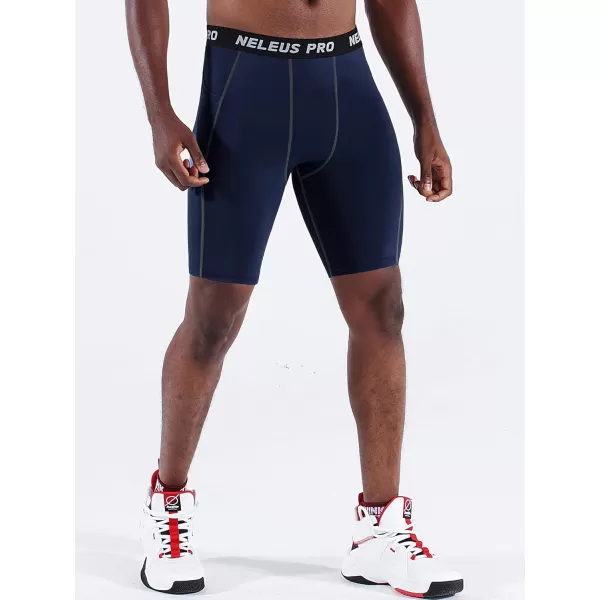 NELEUS Men's Compression Short with Pocket Dry Fit Yoga Running Shorts Pack of 3