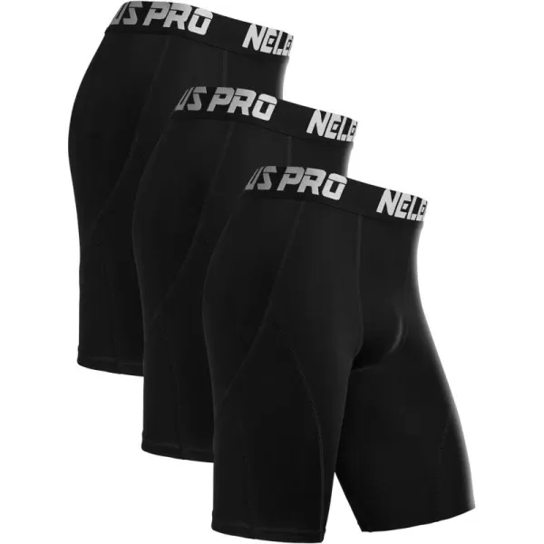 NELEUS Men's Compression Shorts Pack of 3
