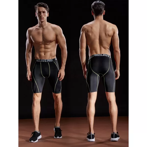 NELEUS Men's Compression Shorts Pack of 3