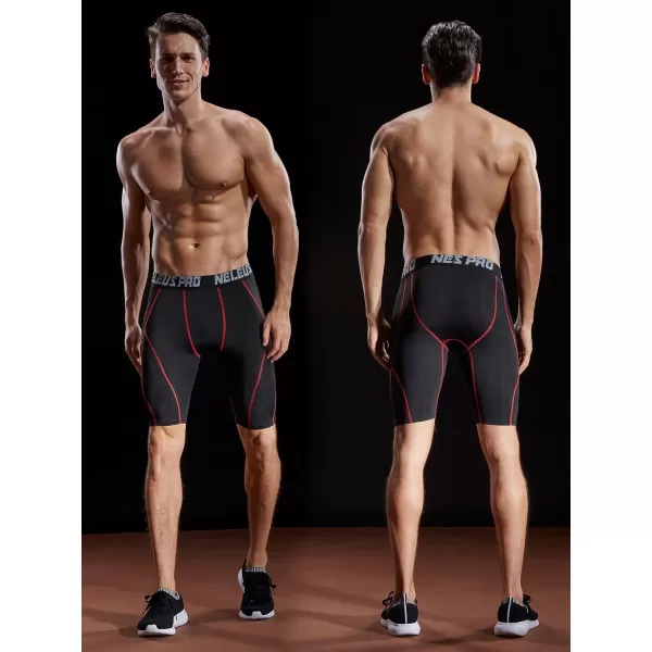 NELEUS Men's Compression Shorts Pack of 3