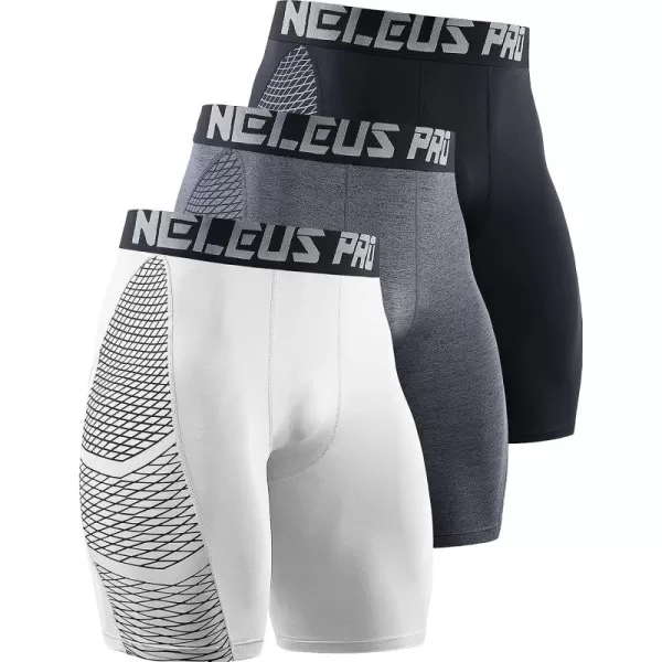 NELEUS Men's Compression Shorts Pack of 3