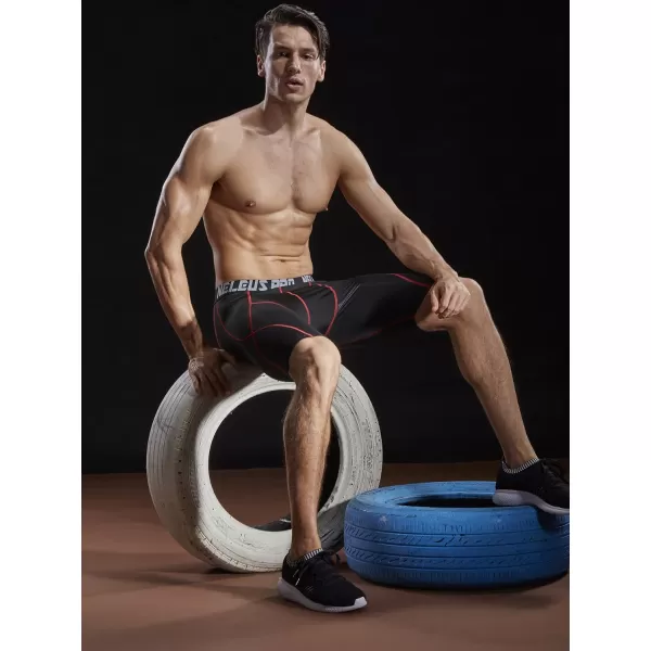 NELEUS Men's Compression Shorts Pack of 3/White,3 Pack)