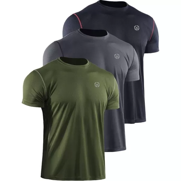 NELEUS Men's Dry Fit Athletic Running Shirt