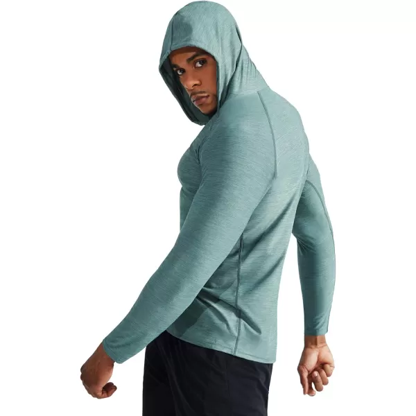 NELEUS Men's Dry Fit Athletic Workout Running Shirts Long Sleeve with Hoods