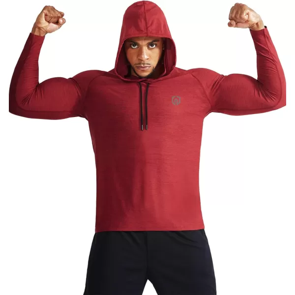 NELEUS Men's Dry Fit Athletic Workout Running Shirts Long Sleeve with Hoods