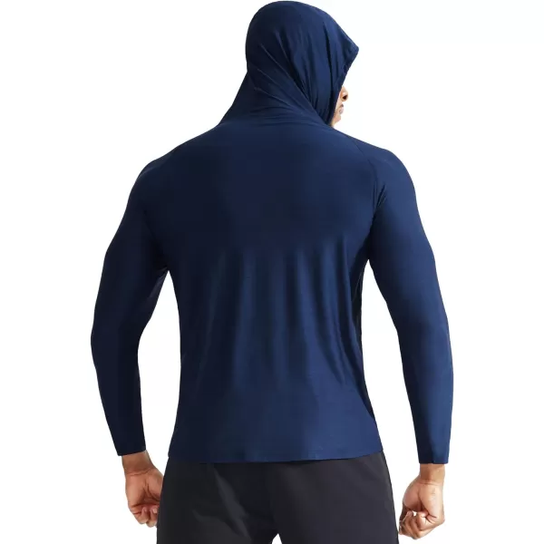 NELEUS Men's Dry Fit Athletic Workout Running Shirts Long Sleeve with Hoods