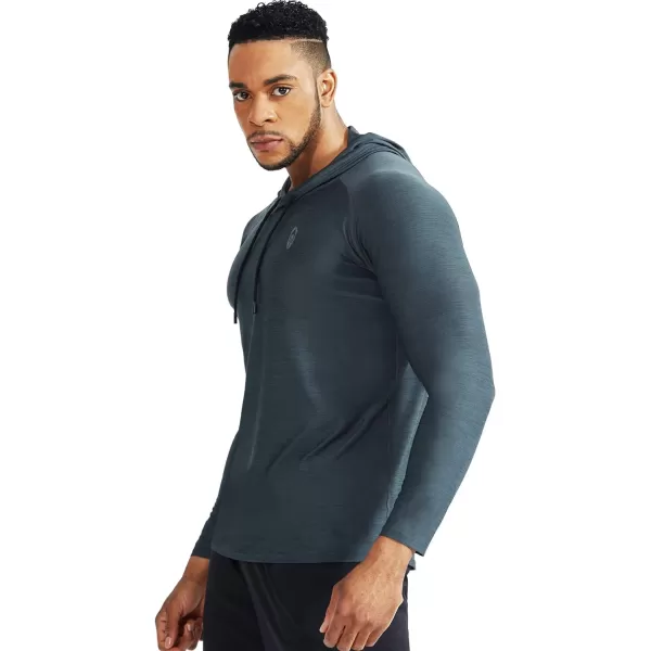 NELEUS Men's Dry Fit Athletic Workout Running Shirts Long Sleeve with Hoods