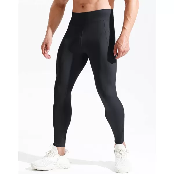 NELEUS Men's Dry Fit Compression Baselayer Pants Running Tights Leggings with Phone Pocket