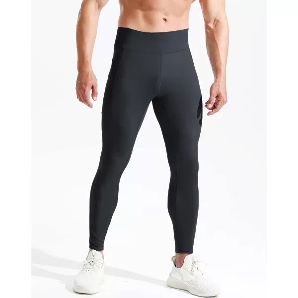 NELEUS Men's Dry Fit Compression Baselayer Pants Running Tights Leggings with Phone Pocket