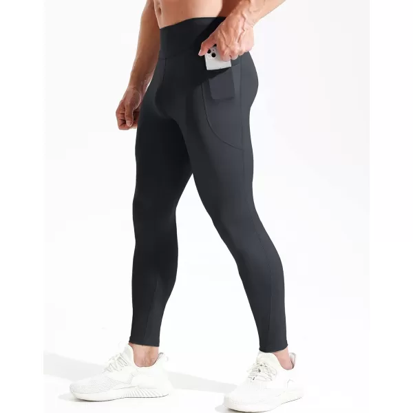 NELEUS Men's Dry Fit Compression Baselayer Pants Running Tights Leggings with Phone Pocket