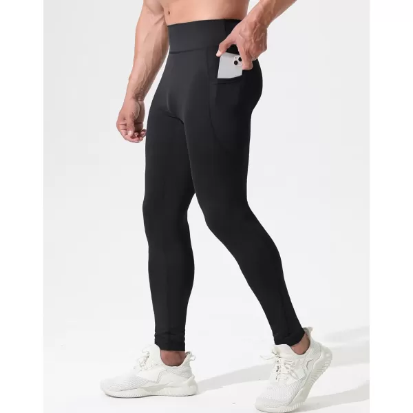 NELEUS Men's Dry Fit Compression Baselayer Pants Running Tights Leggings with Phone Pocket