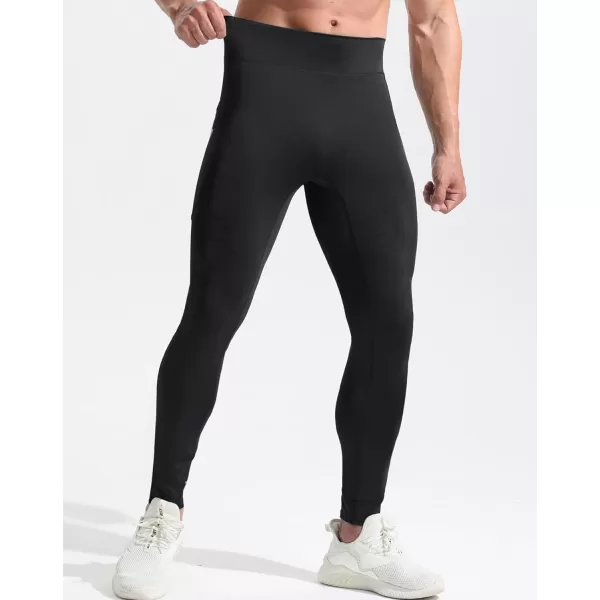 NELEUS Men's Dry Fit Compression Baselayer Pants Running Tights Leggings with Phone Pocket