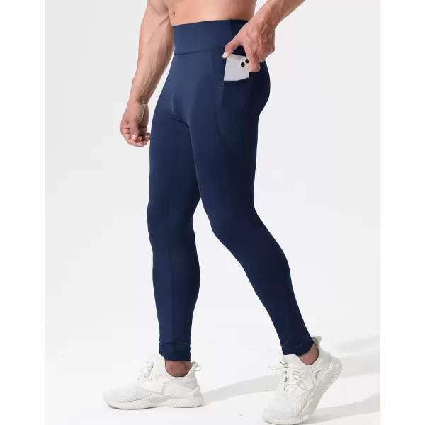 NELEUS Men's Dry Fit Compression Baselayer Pants Running Tights Leggings with Phone Pocket
