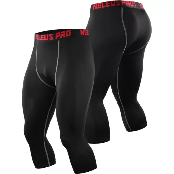 NELEUS Men's Dry Fit Compression Pants Workout Running Leggings,3 Pack)