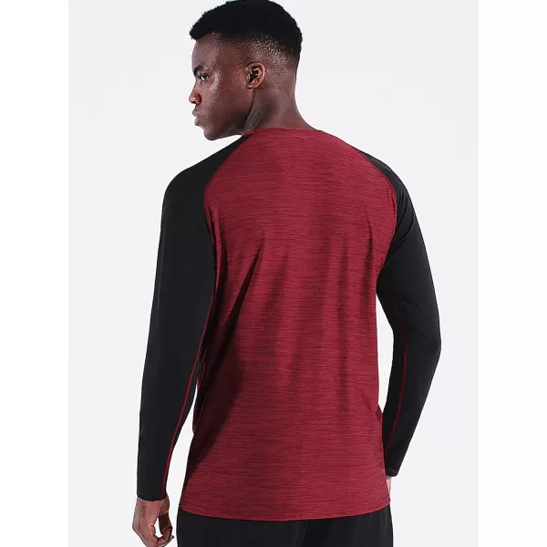 NELEUS Men's Dry Fit Long Sleeve Athletic Running Shirts