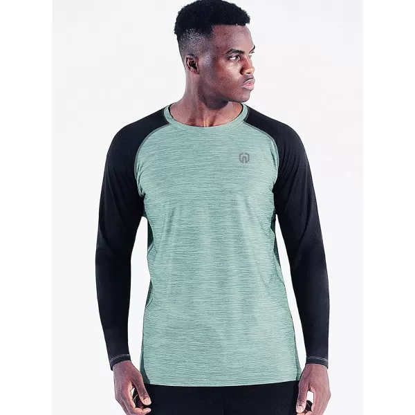NELEUS Men's Dry Fit Long Sleeve Athletic Running Shirts