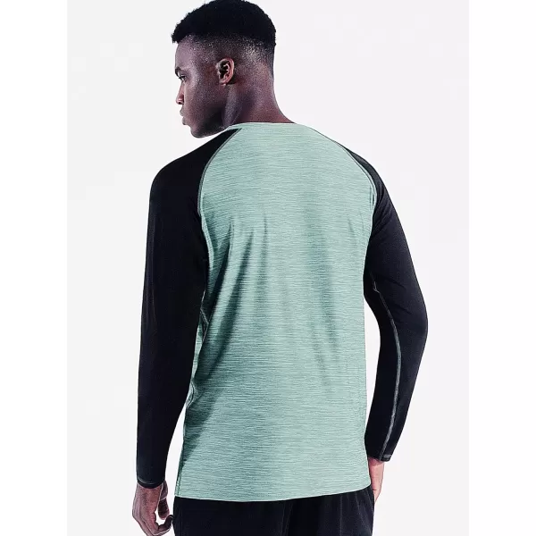 NELEUS Men's Dry Fit Long Sleeve Athletic Running Shirts