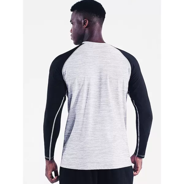 NELEUS Men's Dry Fit Long Sleeve Athletic Running Shirts