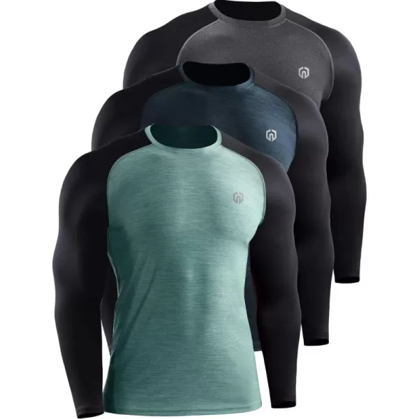 5073 Dark Grey/Slate Grey/Light Green,3 Pack