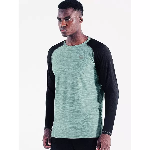 NELEUS Men's Dry Fit Long Sleeve Athletic Running Shirts