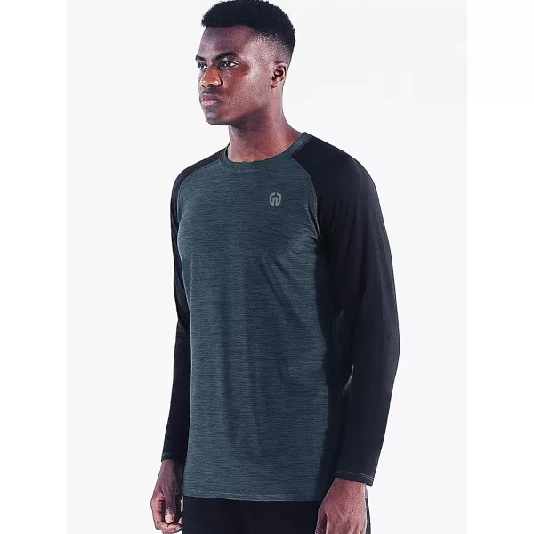 NELEUS Men's Dry Fit Long Sleeve Athletic Running Shirts