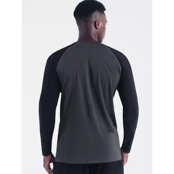 NELEUS Men's Dry Fit Long Sleeve Athletic Running Shirts