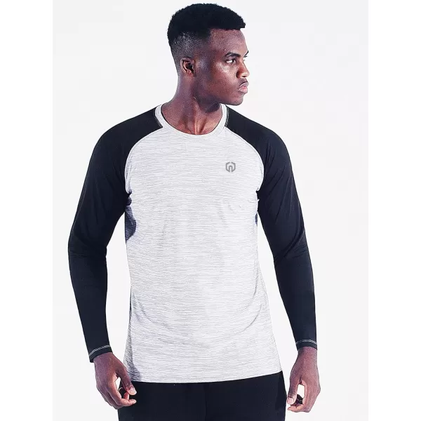 NELEUS Men's Dry Fit Long Sleeve Athletic Running Shirts