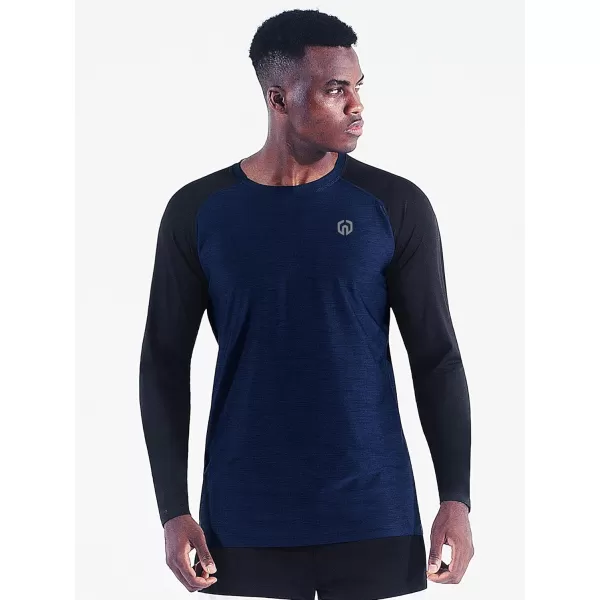 NELEUS Men's Dry Fit Long Sleeve Athletic Running Shirts