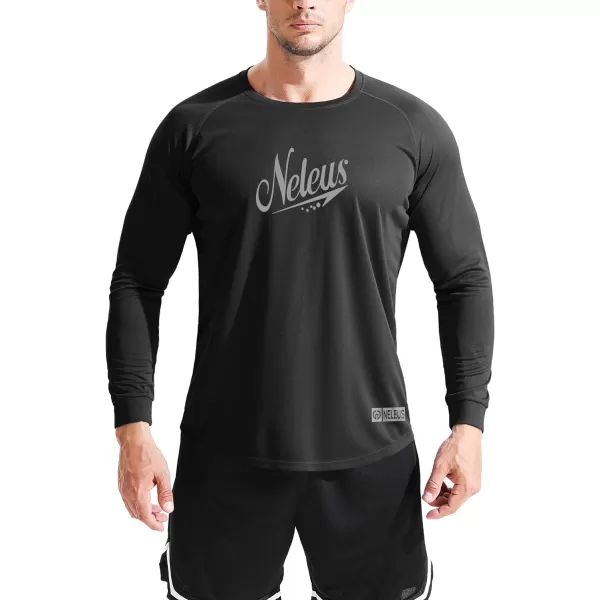 NELEUS Men's Dry Fit Long Sleeve Athletic Running Shirts
