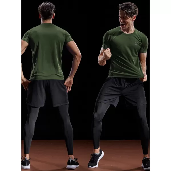NELEUS Men's Dry Fit Mesh Athletic Shirts