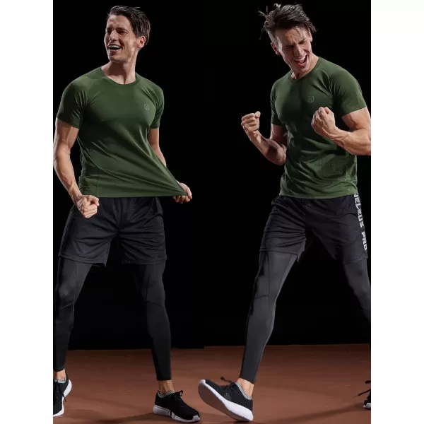 NELEUS Men's Dry Fit Mesh Athletic Shirts