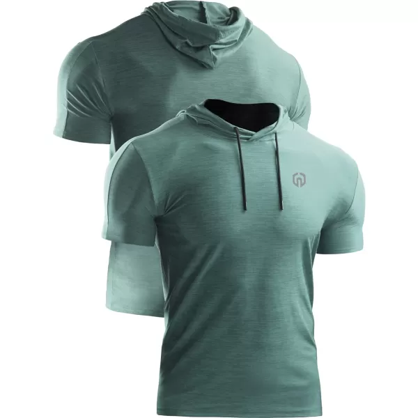 NELEUS Men's Dry Fit Performance Athletic Shirt with Hoods