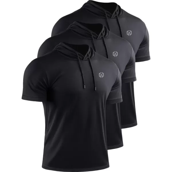 NELEUS Men's Dry Fit Performance Athletic Shirt with Hoods