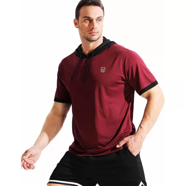 NELEUS Men's Dry Fit Performance Athletic Shirt with Hoods