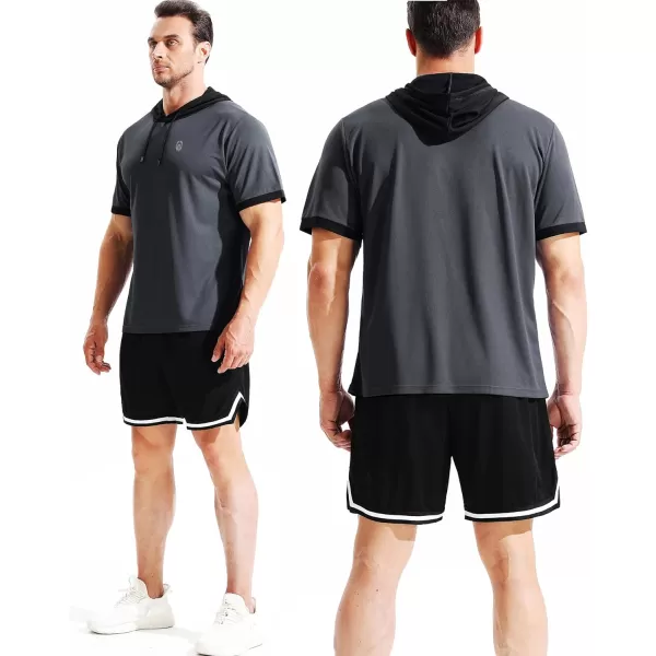 NELEUS Men's Dry Fit Performance Athletic Shirt with Hoods