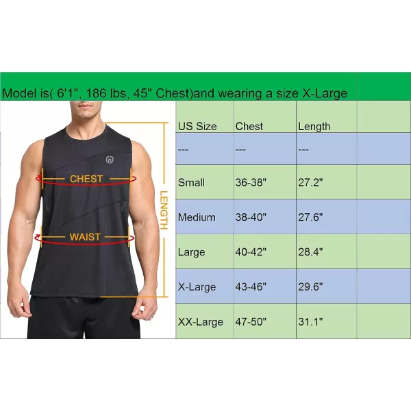 NELEUS Men's Dry Fit Workout Running Muscle Tank Top
