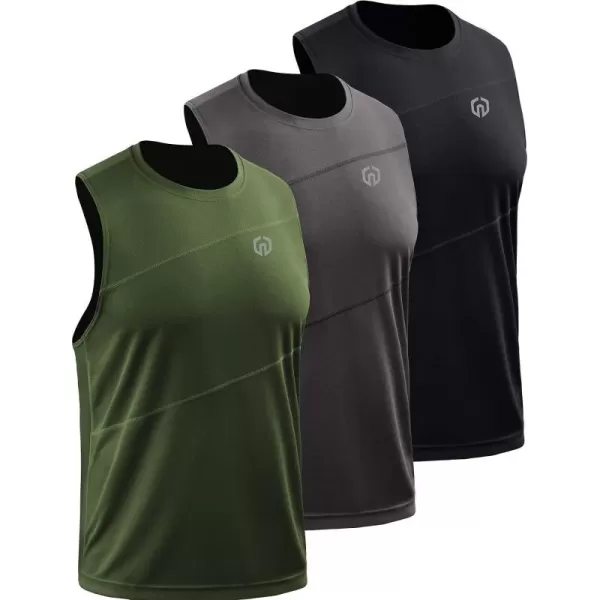NELEUS Men's Dry Fit Workout Running Muscle Tank Top