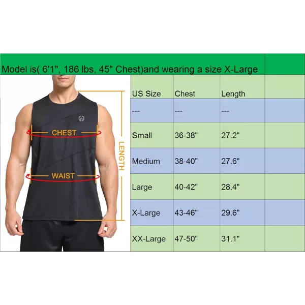 NELEUS Men's Dry Fit Workout Running Muscle Tank Top