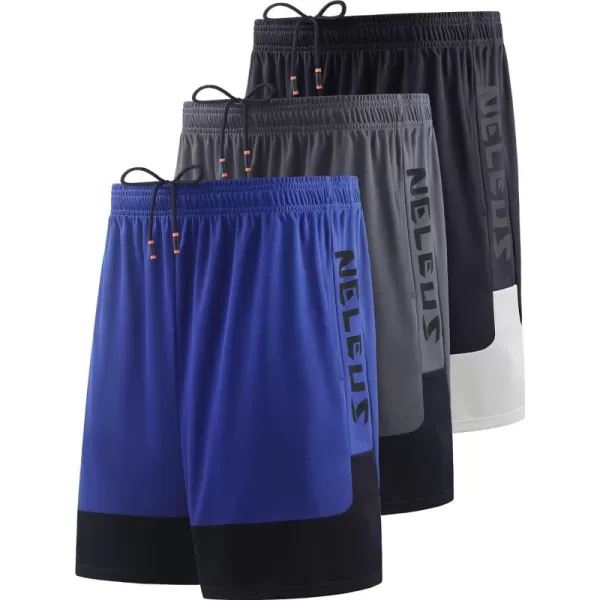 NELEUS Men's Lightweight Workout Athletic Shorts with Pockets