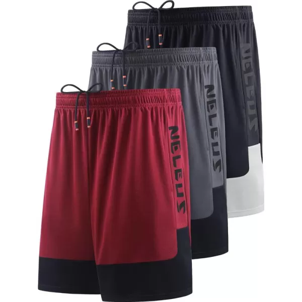 NELEUS Men's Lightweight Workout Athletic Shorts with Pockets