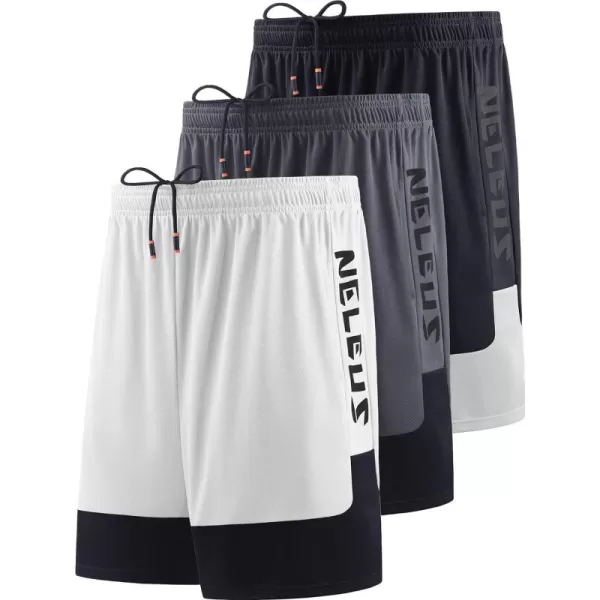 NELEUS Men's Lightweight Workout Athletic Shorts with Pockets