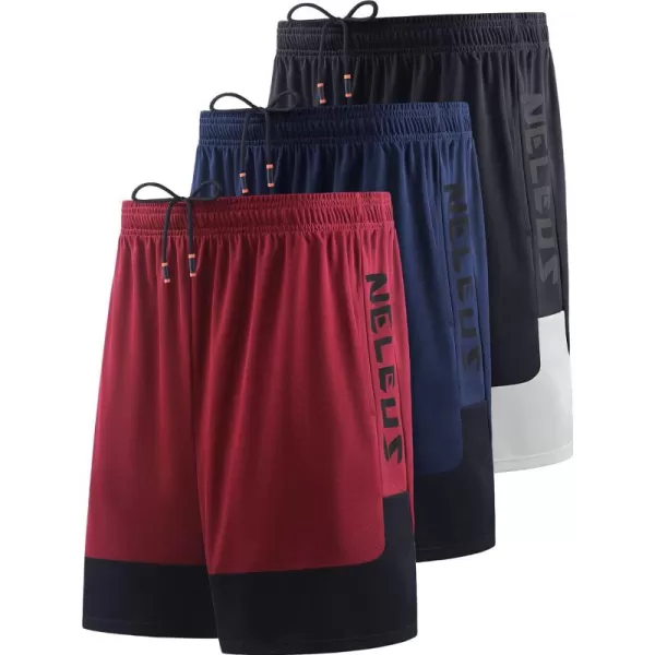 NELEUS Men's Lightweight Workout Athletic Shorts with Pockets
