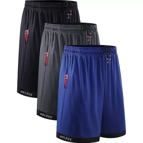 NELEUS Men's Lightweight Workout Athletic Shorts with Pockets