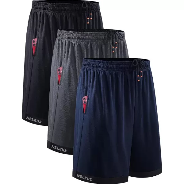 NELEUS Men's Lightweight Workout Athletic Shorts with Pockets