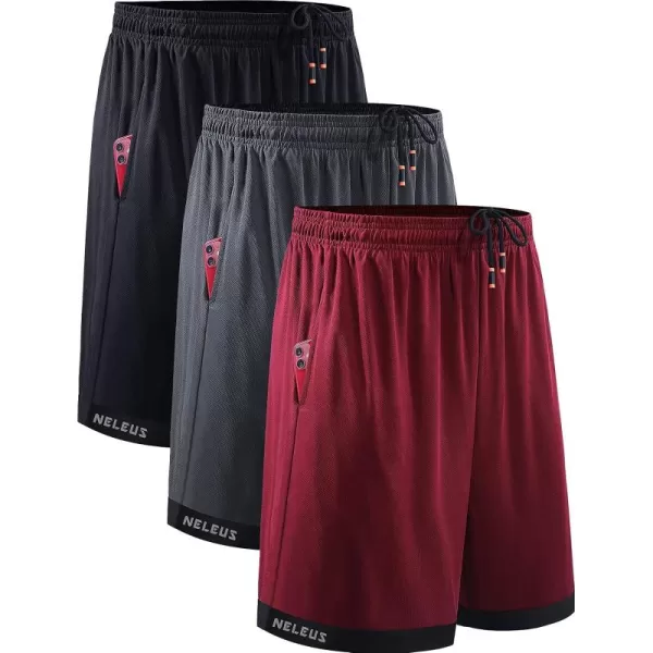 NELEUS Men's Lightweight Workout Athletic Shorts with Pockets