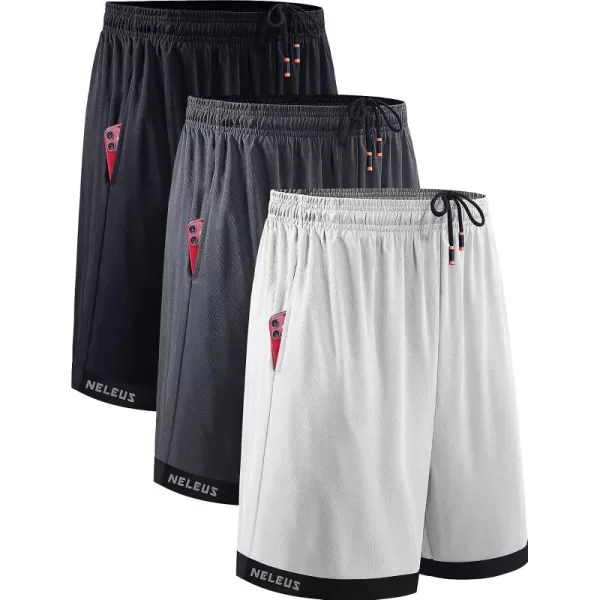 NELEUS Men's Lightweight Workout Athletic Shorts with Pockets