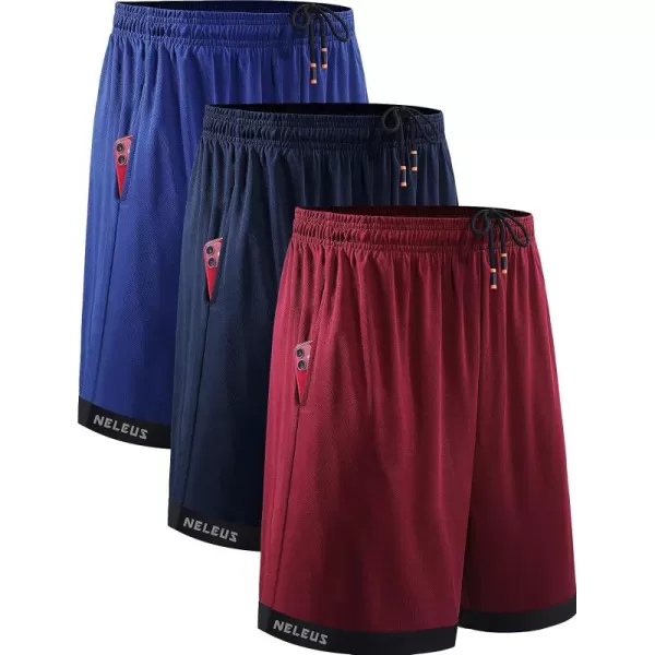 NELEUS Men's Lightweight Workout Athletic Shorts with Pockets