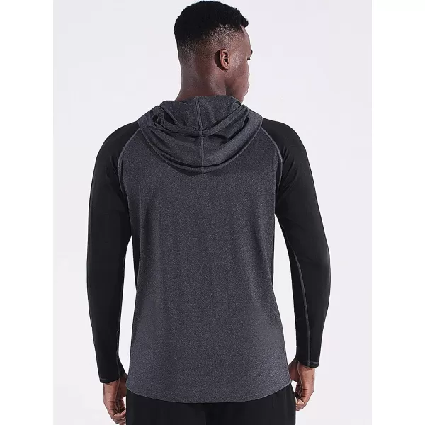 NELEUS Men's Running Shirt Long Sleeve Workout Shirts with Hoods